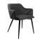 KICK MATZ Dining Chair - Velvet - Dark Grey