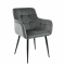 Kick Rev Dining Chair - Velvet - Dark Grey