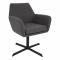 Kick swivel chair Viktor Boucle - Dark Grey