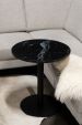 Kick Sidetable Marble Round High - Black