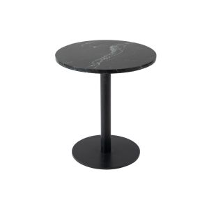 Kick Sidetable Marble Round High - Black