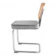 Kick tubular frame chair Kai - Grey