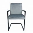 Kick Armchair JIM - Velvet - Grey