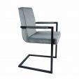 Kick Armchair JIM - Velvet - Grey