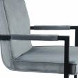 Kick Armchair JIM - Velvet - Grey