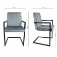 Kick Armchair JIM - Velvet - Grey