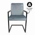 Kick Armchair JIM - Velvet - Grey