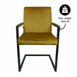 KICK JIM Armchair - Velvet - Gold