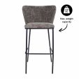 Kick bar stool Bo - Dark Grey