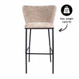 Kick bar stool Bo - Champagne