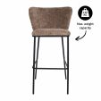 Kick bar stool Bo - Taupe