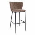 Kick bar stool Bo - Taupe