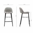 Kick Bar Stool Joel - Grey