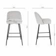 Kick Bar stool Lucy - Grey