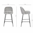 Kick Bar stool Lucy - Dark Grey