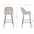 Kick Bar stool Lucy - Taupe