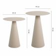 Kick side table Vic large - Beige