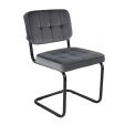 KICK IVY Tubular Frame Chair - Dark Grey