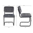 KICK IVY Tubular Frame Chair - Dark Grey