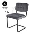 KICK IVY Tubular Frame Chair - Dark Grey