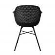 Set of 4 KICK INDY Garden Chair Black - Black