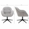 Kick swivel armchair Lux - Grey