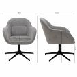 Kick swivel armchair Lux - Dark Grey