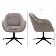 Kick swivel armchair Lux - Taupe