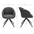 Kick swivel chair Aiko - Dark Grey