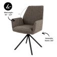 Kick swivel chair Alex - Taupe