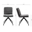 Kick swivel chair Aron - Dark Grey