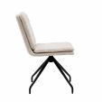 Kick swivel chair Aron - Champagne