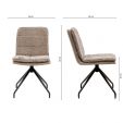 Kick swivel chair Aron - Taupe