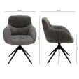 Kick swivel chair Fer - Dark Grey