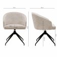 Kick swivel chair Merle - Champagne