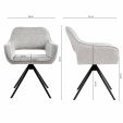 Kick swivel chair Miyo - Grey