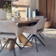 Kick swivel chair Miyo - Taupe