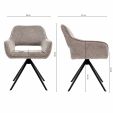 Kick swivel chair Miyo - Taupe