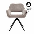 Kick swivel chair Miyo - Taupe