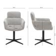 Kick swivel chair Noud - Grey