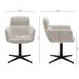 Kick swivel chair Noud - Champagne