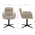 Kick swivel chair Noud - Beige