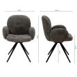 Kick swivel chair Raf - Dark Grey