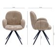 Kick swivel chair Raf - Beige