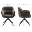 Kick swivel chair Sten - Dark Grey