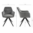 Kick swivel chair Tom - Grey