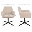 Kick swivel chair Viktor Boucle - Beige