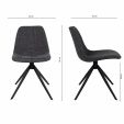 Kick swivel chair Yani - Black