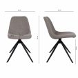 Kick swivel chair Yani - Grey