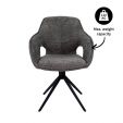 Kick swivel chair Zara - Dark Grey